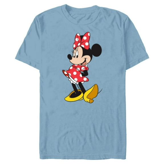 Disney Minnie Mouse Classic Polka Dot Pose - Short Sleeve Blended T-Shirt for Adults - Customized-Ocean Blue