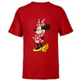 thumbnail image 1 of Disney Minnie Mouse Classic Polka Dot Pose - Short Sleeve T-Shirt for Kids - Customized-Red, 1 of 5