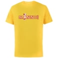 thumbnail image 1 of Disney Minnie Mouse Classic Retro Sassy Pose in Name - Short Sleeve Cotton T-Shirt for Adults - Customized-Yellow, 1 of 5