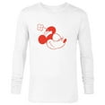 thumbnail image 1 of Disney Minnie Mouse Classic Retro Vintage Flower Hat Head - Long Sleeve T-Shirt for Men - Customized-White, 1 of 5