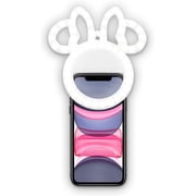 Disney Minnie Mouse Small LED Rechargeable Selfie Ring Light for Phone, Clip-on with 3 Light Settings