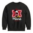 thumbnail image 1 of Disney - Minnie Mouse - Collegiate M - Youth Crewneck Fleece Sweatshirt, 1 of 5