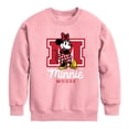 thumbnail image 1 of Disney - Minnie Mouse - Collegiate M - Youth Crewneck Fleece Sweatshirt, 1 of 4