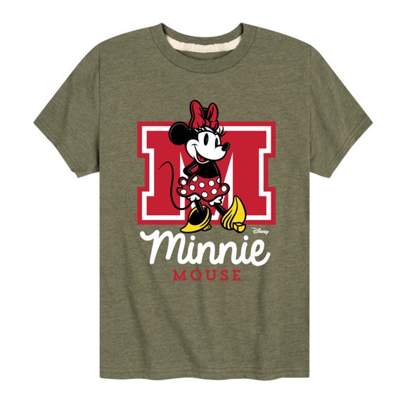 Disney - Minnie Mouse - Collegiate M - Youth Short Sleeve Graphic T-Shirt