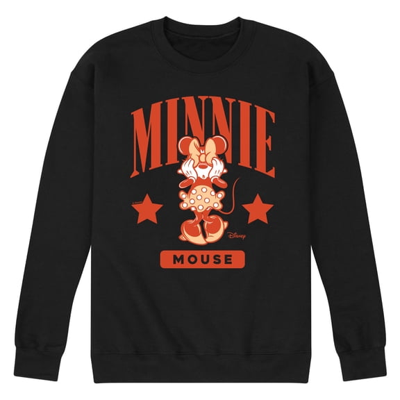 Disney - Minnie Mouse Collegiate - Men's Crew Neck Fleece Pullover