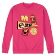 thumbnail image 1 of Disney - Minnie Mouse - Collegiate Patches; Life is Sweet - Men's Crew Neck Fleece Pullover, 1 of 4