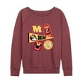thumbnail image 1 of Disney - Minnie Mouse - Collegiate Patches; Life is Sweet - Women's Lightweight French Terry Long Sleeve Shirt, 1 of 4