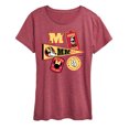 thumbnail image 1 of Disney - Minnie Mouse - Collegiate Patches; Life is Sweet - Women's Short Sleeve Graphic T-Shirt, 1 of 5