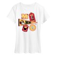 thumbnail image 1 of Disney - Minnie Mouse - Collegiate Patches; Life is Sweet - Women's Short Sleeve Graphic T-Shirt, 1 of 5