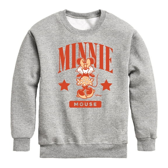 Disney - Minnie Mouse Collegiate - Toddler & Youth Crewneck Fleece Sweatshirt