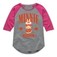 thumbnail image 1 of Disney - Minnie Mouse Collegiate - Toddler & Youth Girls Raglan Graphic T-Shirt, 1 of 5