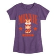 thumbnail image 1 of Disney - Minnie Mouse Collegiate - Toddler & Youth Girls Short Sleeve Graphic T-Shirt, 1 of 5