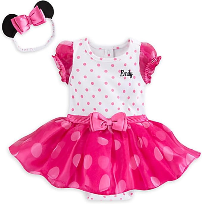 open lace back dress Disney Mickey and Friends Toddler Girl Minnie Mouse Ruffle Dress Pink, Pink / 4-5 Years