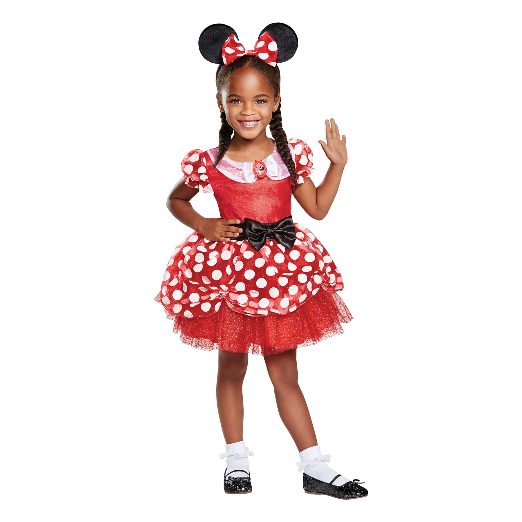 Disney Minnie Mouse Costume for Toddler, Red Polka Dot, Size 3-4T by Disguise