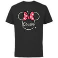 thumbnail image 1 of Disney Minnie Mouse Cousin Head Icon Magic Family Trip- Short Sleeve Cotton T-Shirt for Adults - Customized-Black, 1 of 5