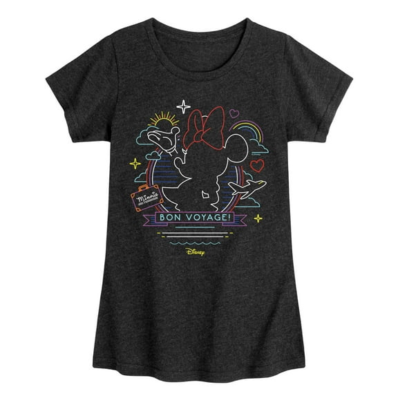 Disney - Minnie Mouse - Cruise Ready - Bon Voyage - Toddler & Youth Girls Short Sleeve Graphic T-Shirt
