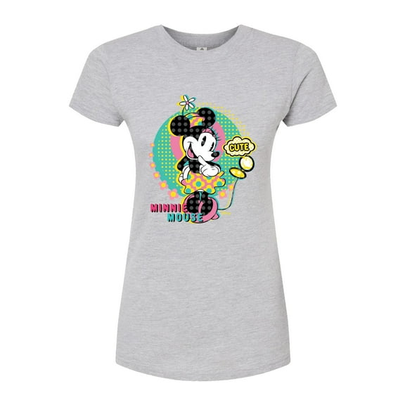 Disney - Minnie Mouse Cute - Juniors Fitted Graphic T-Shirt