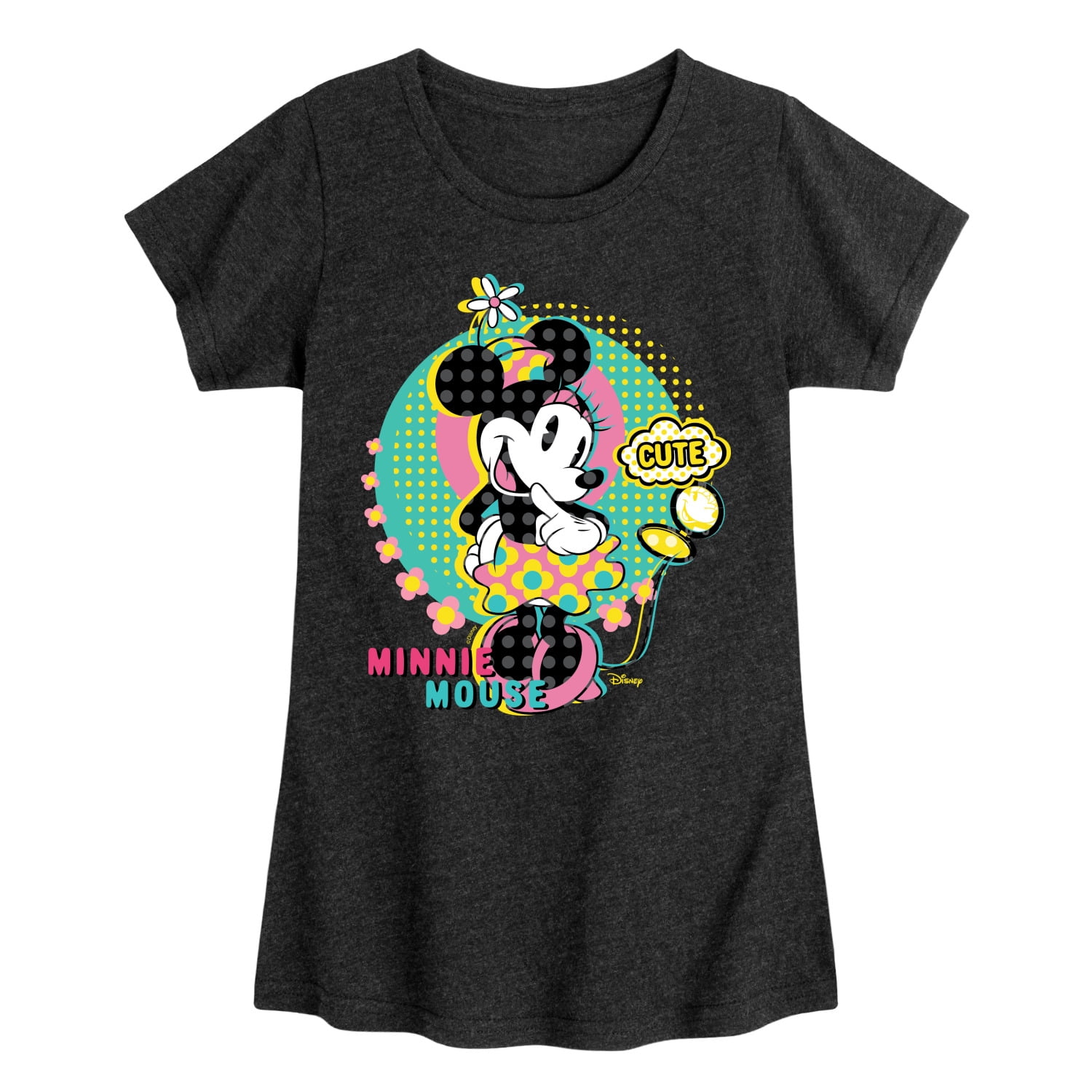 Disney - Minnie Mouse Cute - Toddler & Youth Girls Short Sleeve Graphic ...