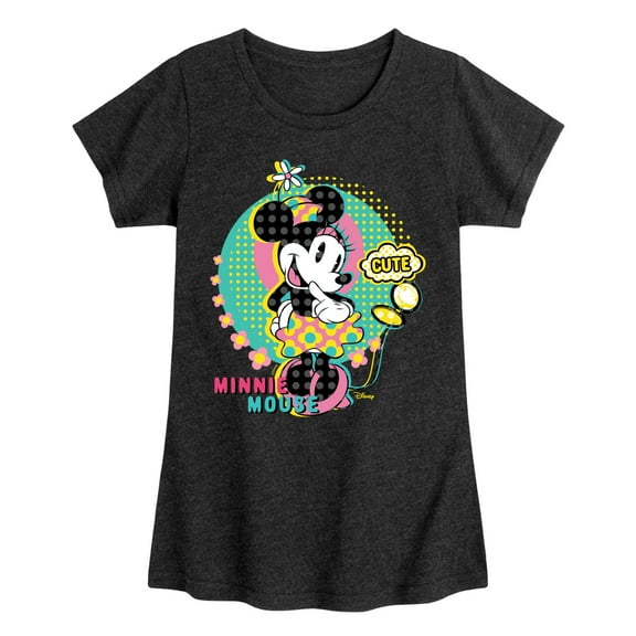 Disney - Minnie Mouse Cute - Toddler & Youth Girls Short Sleeve Graphic T-Shirt
