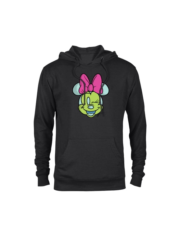 Minnie Mouse Cute Winking Face Retro Pop Art - Pullover Hoodie for Adults - Customized-Black