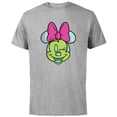 thumbnail image 1 of Disney Minnie Mouse Cute Winking Face Retro Pop Art - Short Sleeve Cotton T-Shirt for Adults - Customized-Athletic Heather, 1 of 5