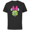 thumbnail image 1 of Disney Minnie Mouse Cute Winking Face Retro Pop Art - Short Sleeve Cotton T-Shirt for Adults - Customized-Black, 1 of 5