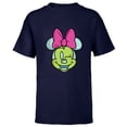 thumbnail image 1 of Disney Minnie Mouse Cute Winking Face Retro Pop Art - Short Sleeve T-Shirt for Kids - Customized-Navy, 1 of 5
