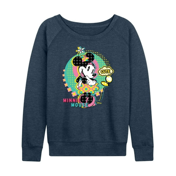 Disney - Minnie Mouse Cute - Women's Lightweight French Terry Long Sleeve Shirt