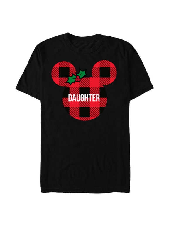 Minnie Mouse DAUGHTER Holiday Family - Short Sleeve Blended T-Shirt for Adults - Customized-Black