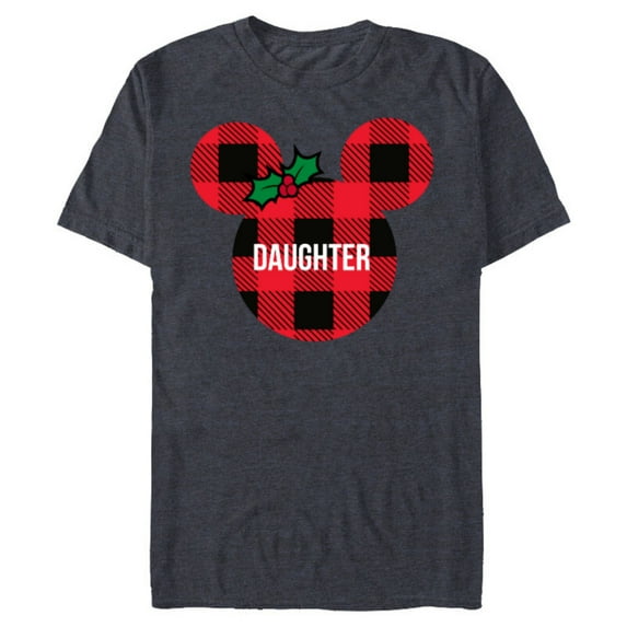 Disney Minnie Mouse DAUGHTER Holiday Family - Short Sleeve Blended T-Shirt for Adults - Customized-Navy Heather