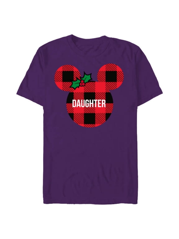 Minnie Mouse DAUGHTER Holiday Family - Short Sleeve Blended T-Shirt for Adults - Customized-Purple