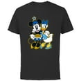 thumbnail image 1 of Disney Minnie Mouse & Daisy Duck Happy Hanukkah - Short Sleeve Cotton T-Shirt for Adults - Customized-Black, 1 of 5