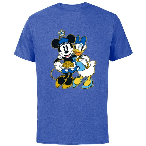 Disney Minnie Mouse & Daisy Duck Happy Hanukkah - Short Sleeve Cotton T-Shirt for Adults - Customized-Royal Heather