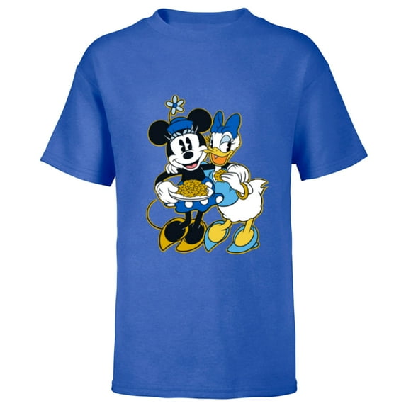 Disney Minnie Mouse & Daisy Duck Happy Hanukkah - Short Sleeve T-Shirt for Kids - Customized-Royal
