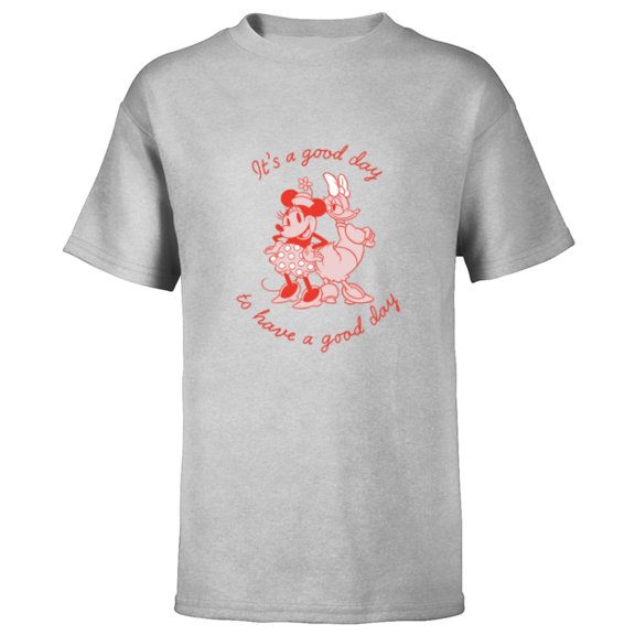 Disney Minnie Mouse Daisy Duck a Good Day to Have a Good Day - Short Sleeve T-Shirt for Kids - Customized-Athletic Heather