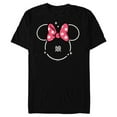 thumbnail image 1 of Disney Minnie Mouse Daughter Head Icon Magic Family Japanese- Short Sleeve Blended T-Shirt for Adults - Customized-Black, 1 of 5