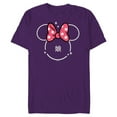 thumbnail image 1 of Disney Minnie Mouse Daughter Head Icon Magic Family Japanese- Short Sleeve Blended T-Shirt for Adults - Customized-Purple, 1 of 5