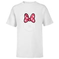 thumbnail image 1 of Disney Minnie Mouse Daughter Head Icon Magic Family Japanese- Short Sleeve T-Shirt for Kids - Customized-White, 1 of 5