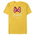 thumbnail image 1 of Disney Minnie Mouse Daughter Head Icon Magic Family Trip- Short Sleeve Blended T-Shirt for Adults - Customized-Yellow, 1 of 5