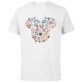 thumbnail image 1 of Disney Minnie Mouse Daughter Icon Flowers Japanese Family- Short Sleeve Cotton T-Shirt for Adults - Customized-White, 1 of 5