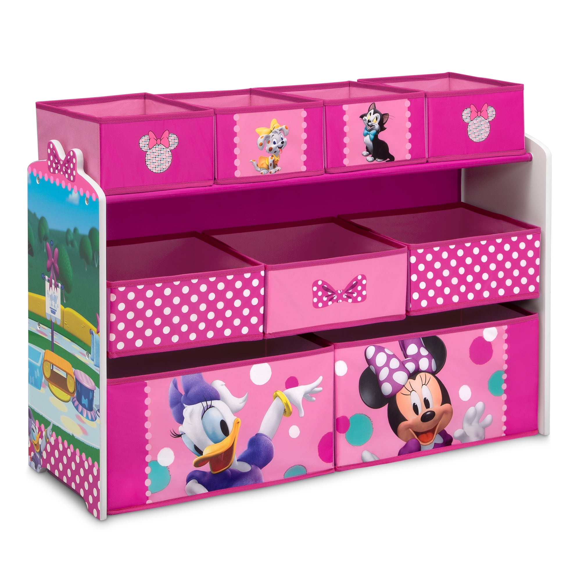 Disney Minnie Mouse Kids Deluxe 9 Bin Box Storage Toy Organizer by
