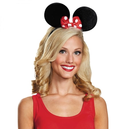 Disney Minnie Mouse Deluxe Ears Bow Headband Halloween Costume Accessory