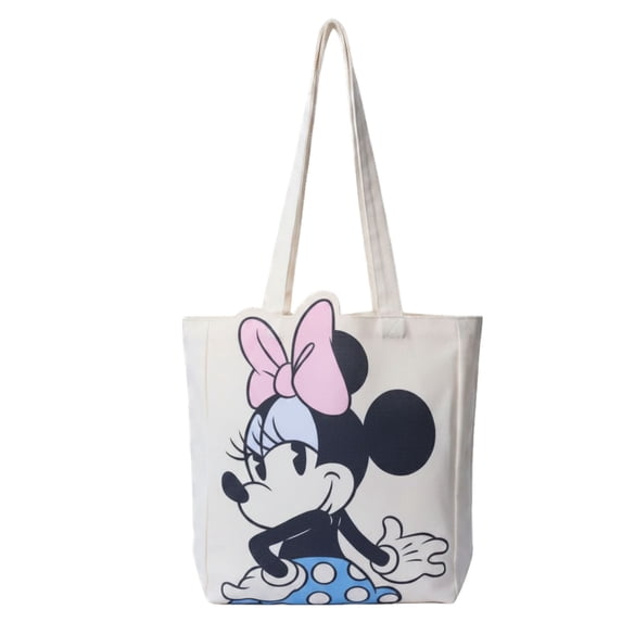 Disney Minnie Mouse Die-Cut Canvas Tote Bag with Shaped Top