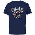 thumbnail image 1 of Disney Minnie Mouse Disney Mom Icon Flowers Mother’s Day - Short Sleeve Cotton T-Shirt for Adults - Customized-Navy, 1 of 5