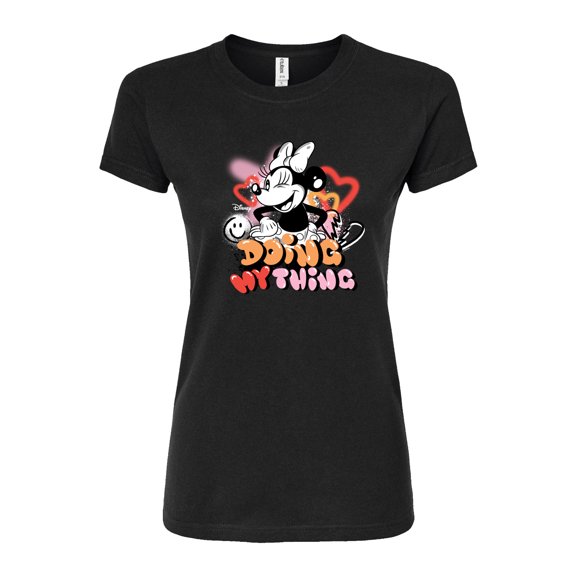 Disney - Minnie Mouse - Doing My Thing - Juniors Fitted Graphic T-Shirt