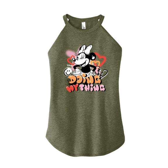 Disney - Minnie Mouse - Doing My Thing - Juniors High Neck Tank Top