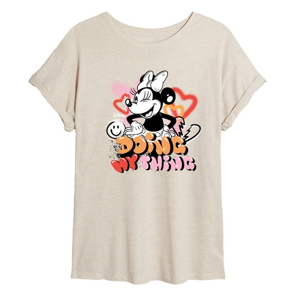 Disney - Minnie Mouse - Doing My Thing - Juniors Ideal Flowy Muscle T-Shirt