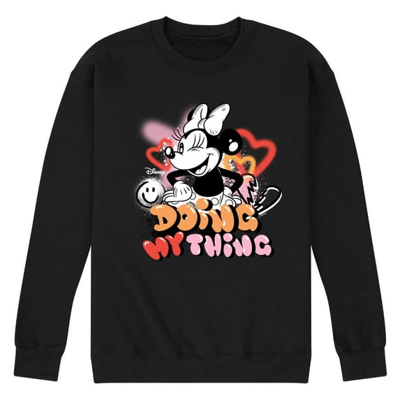 Disney - Minnie Mouse - Doing My Thing - Men's Crew Neck Fleece Pullover