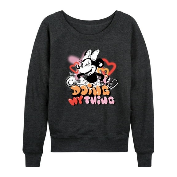 Disney - Minnie Mouse - Doing My Thing - Women's Lightweight French Terry Long Sleeve Shirt