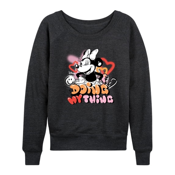 Disney - Minnie Mouse - Doing My Thing - Women's Lightweight French Terry Long Sleeve Shirt